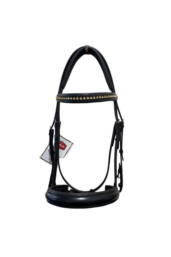 Albion Snaffle Bridle, Crank Noseband - Black, Size Full