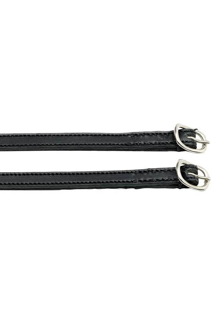 Aintree Stitched Spur Straps - 10mm Brown Spurs 