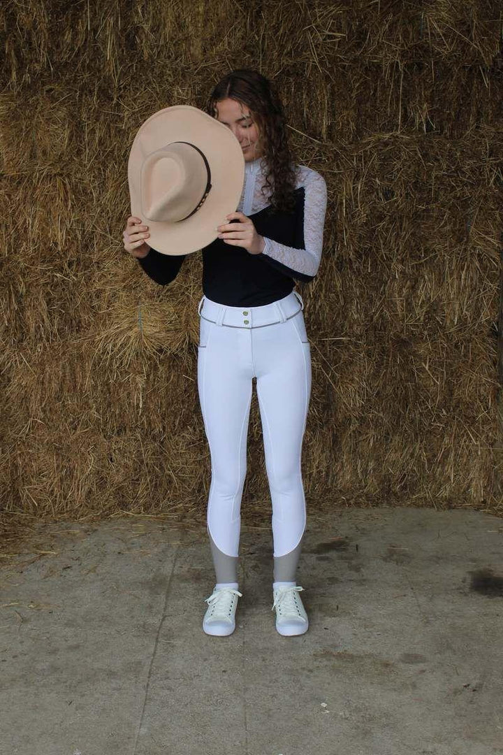 Amélie 'Luxe' Breech - Competition White - Canterbury Saddlery