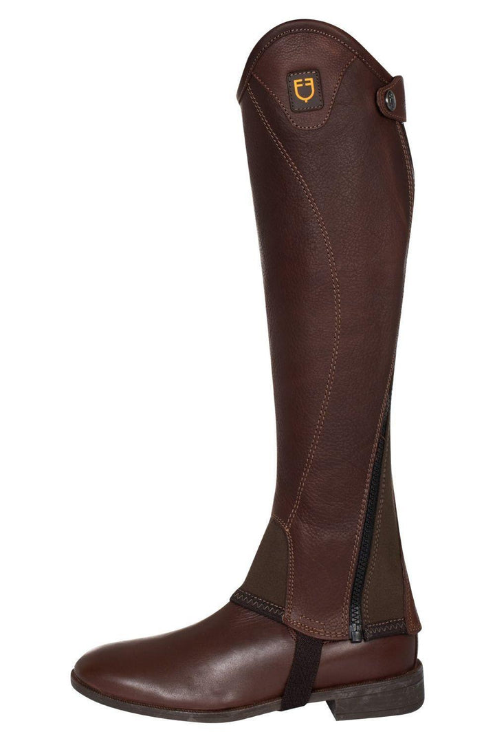 Equestro Unisex soft leather gaiters with side zip - Canterbury Saddlery