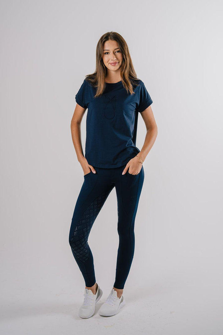 Étoile EQ Embossed Logo Tee - French Navy - Canterbury Saddlery