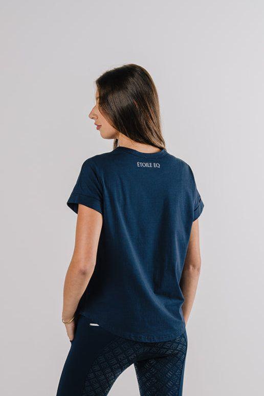 Étoile EQ Embossed Logo Tee - French Navy - Canterbury Saddlery