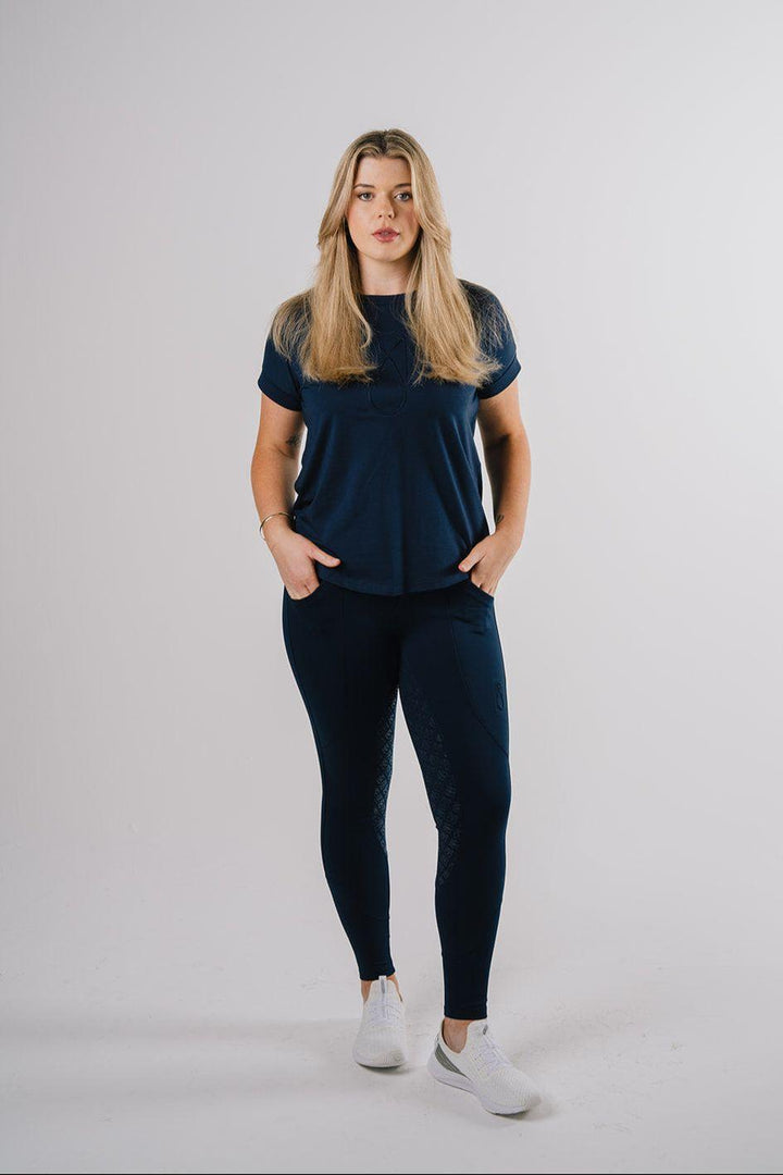 Étoile EQ Embossed Logo Tee - French Navy - Canterbury Saddlery