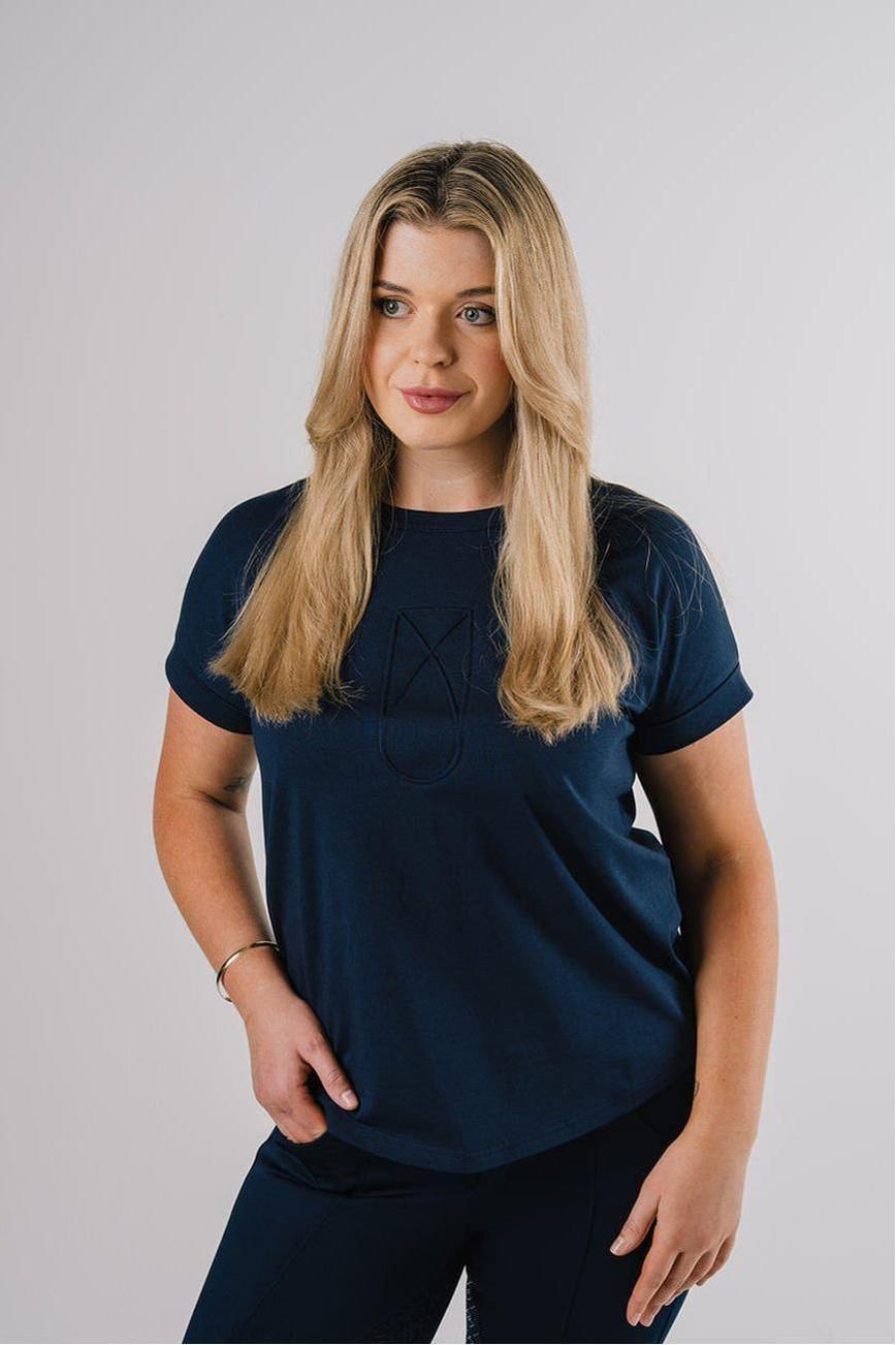 Étoile EQ Embossed Logo Tee - French Navy - Canterbury Saddlery