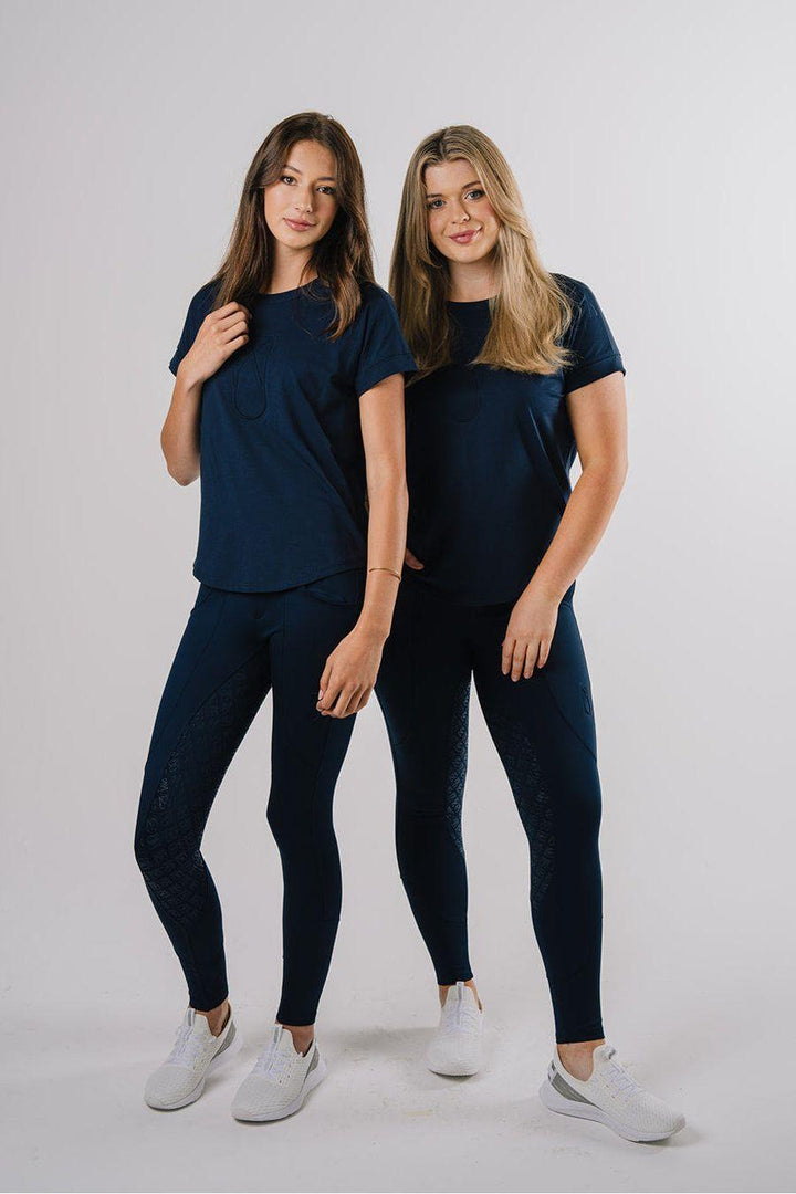 Étoile EQ Embossed Logo Tee - French Navy - Canterbury Saddlery