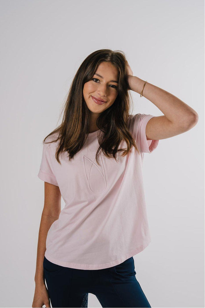 Étoile EQ Embossed Logo Tee - Rose Pink - Canterbury Saddlery