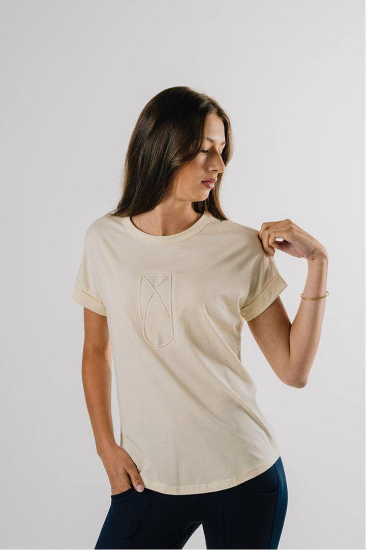 Étoile EQ Embossed Logo Tee - Buttermilk - Canterbury Saddlery