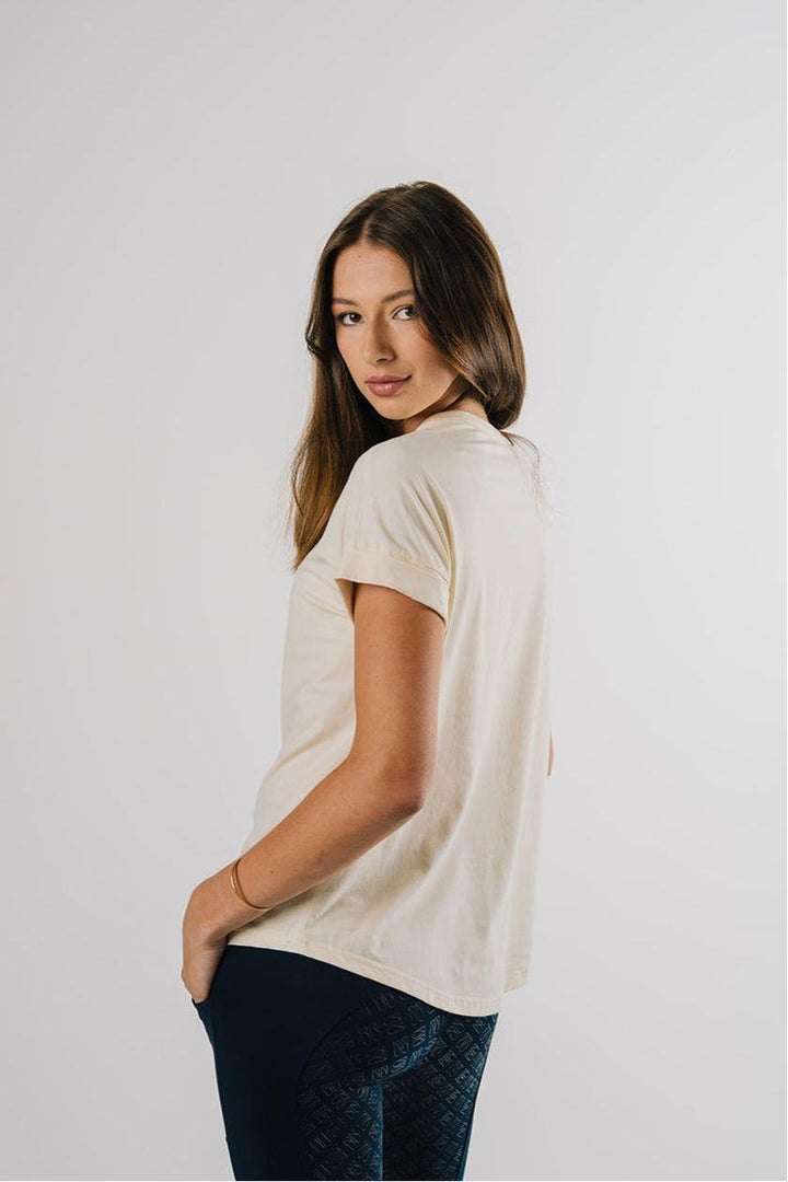 Étoile EQ Embossed Logo Tee - Buttermilk - Canterbury Saddlery