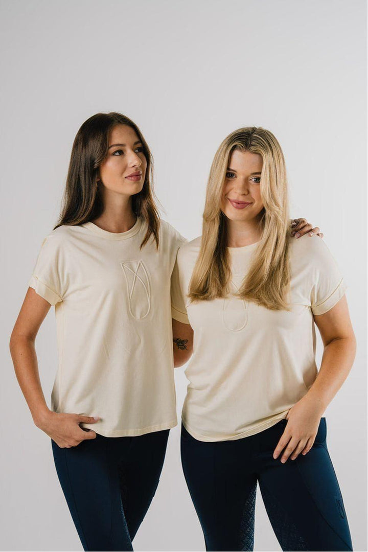 Étoile EQ Embossed Logo Tee - Buttermilk - Canterbury Saddlery