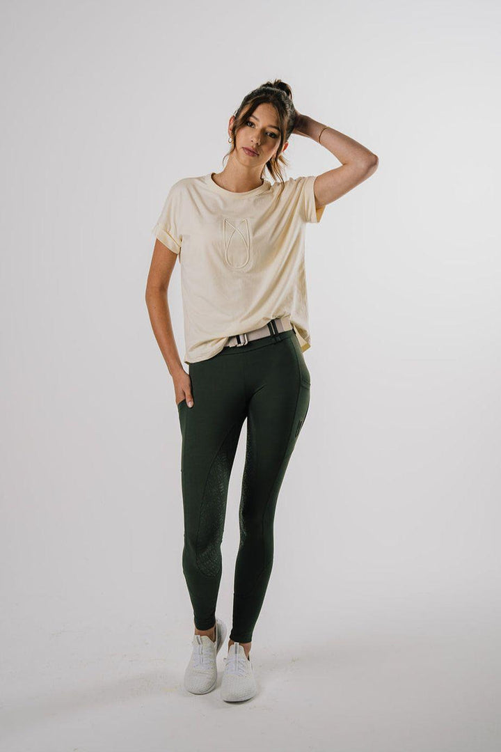 Étoile EQ Embossed Logo Tee - Buttermilk - Canterbury Saddlery