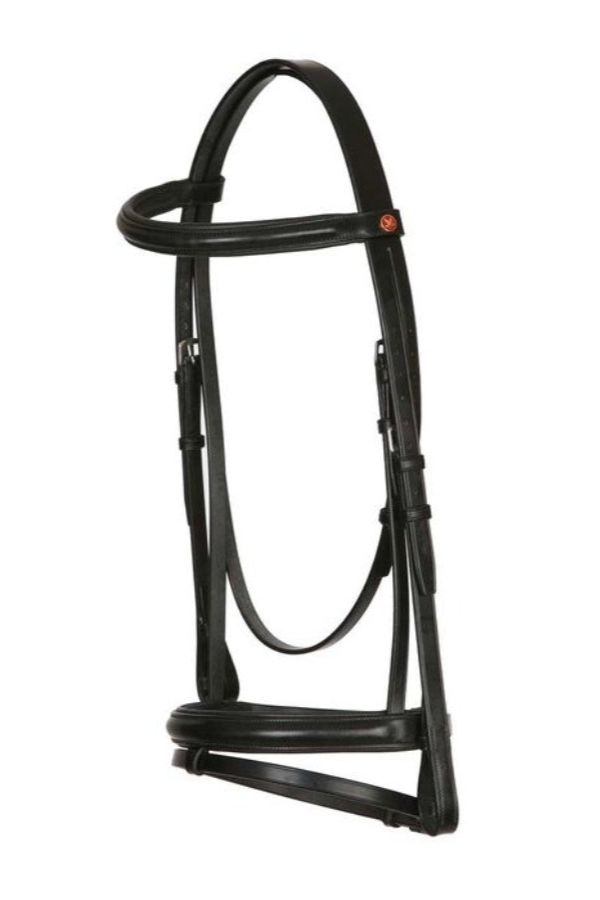 Jeffries Wembley Raised Padded Bridle with Flash Noseband & Rubber Grip Reins