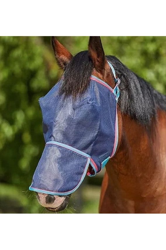 Saxon Buzz Away Fly Mask with Nose Ears & Fly Hoods 