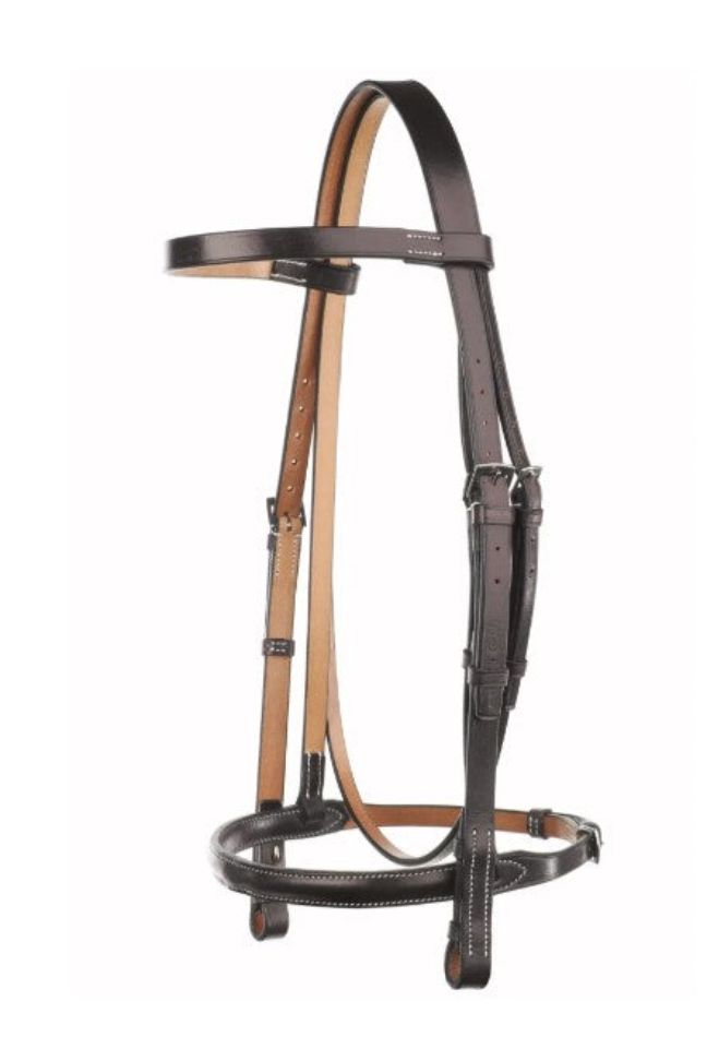 Jeffries Traditional Show Bridle - Havana Brown – Canterbury Saddlery