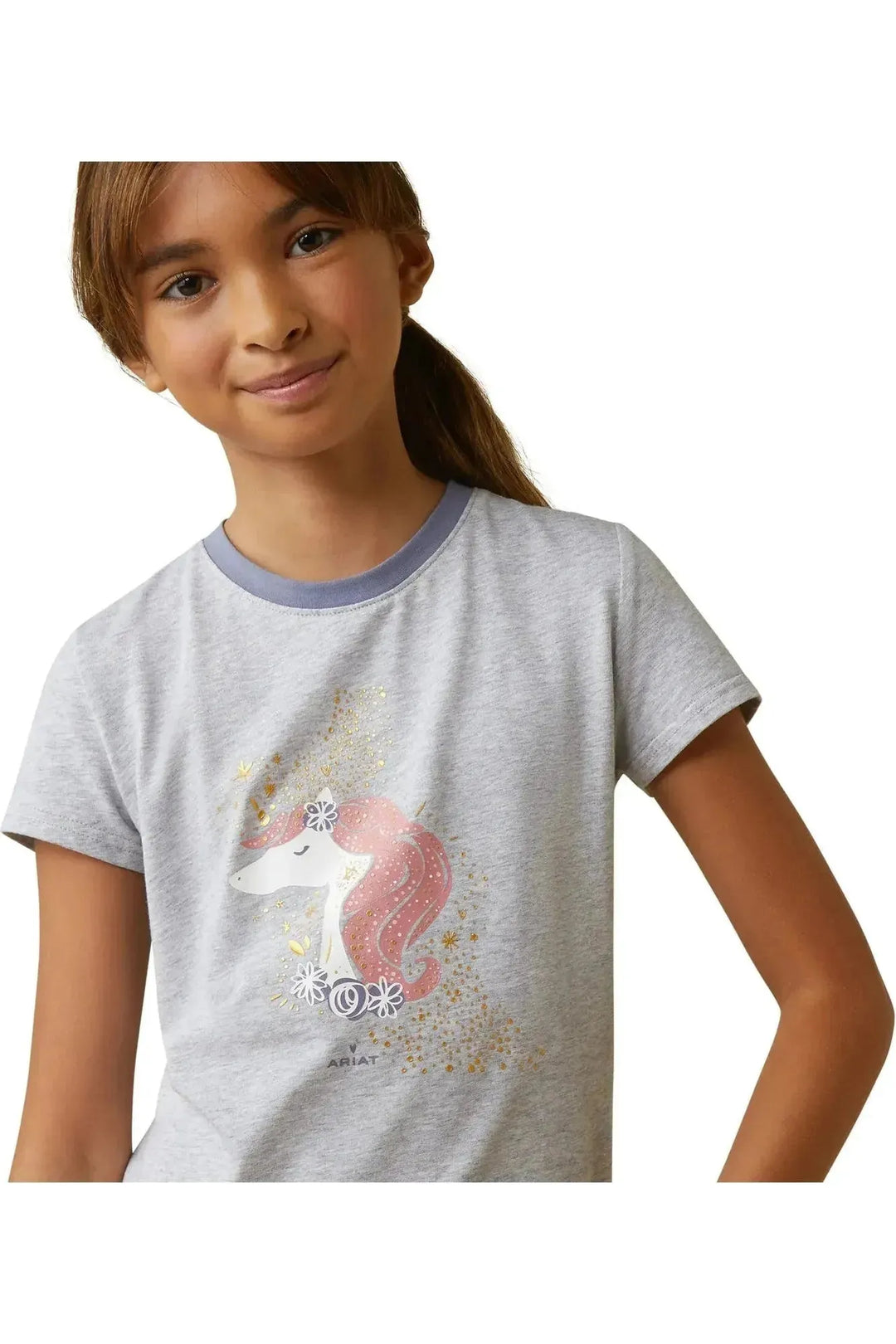 Ariat Girl's Imagine T-Shirt Heather Grey - Canterbury Saddlery
