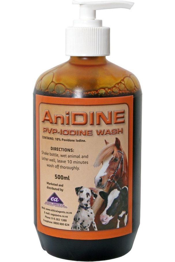 Anidine PVP-Iodine Wash 500ml Veterinary 