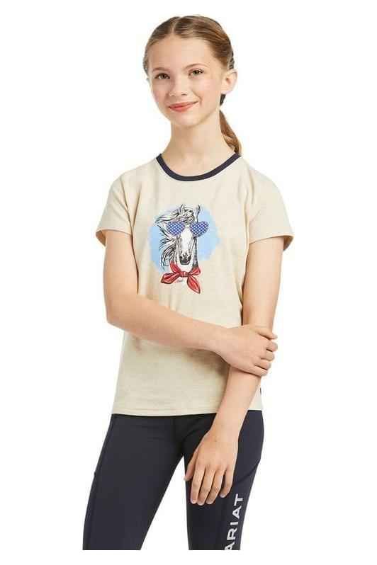 Ariat Kid's Fabulous T-Shirt - Oatmeal Heather - Canterbury Saddlery