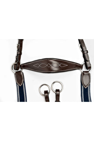 Étoile Five Point Breastplate with Fancy Stitch Detailing Breastplates & Martingales 