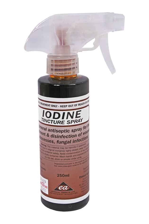 Iodine Tincture Spray 250ml Veterinary Products 
