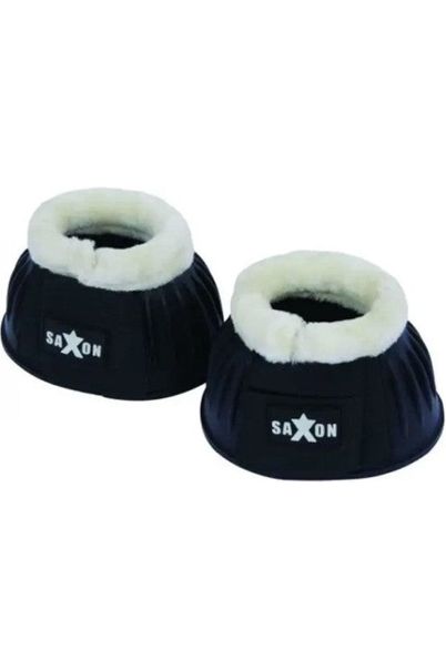 Saxon Fleece Trim Rubber Bell Boots Horse Boots and Bandages 