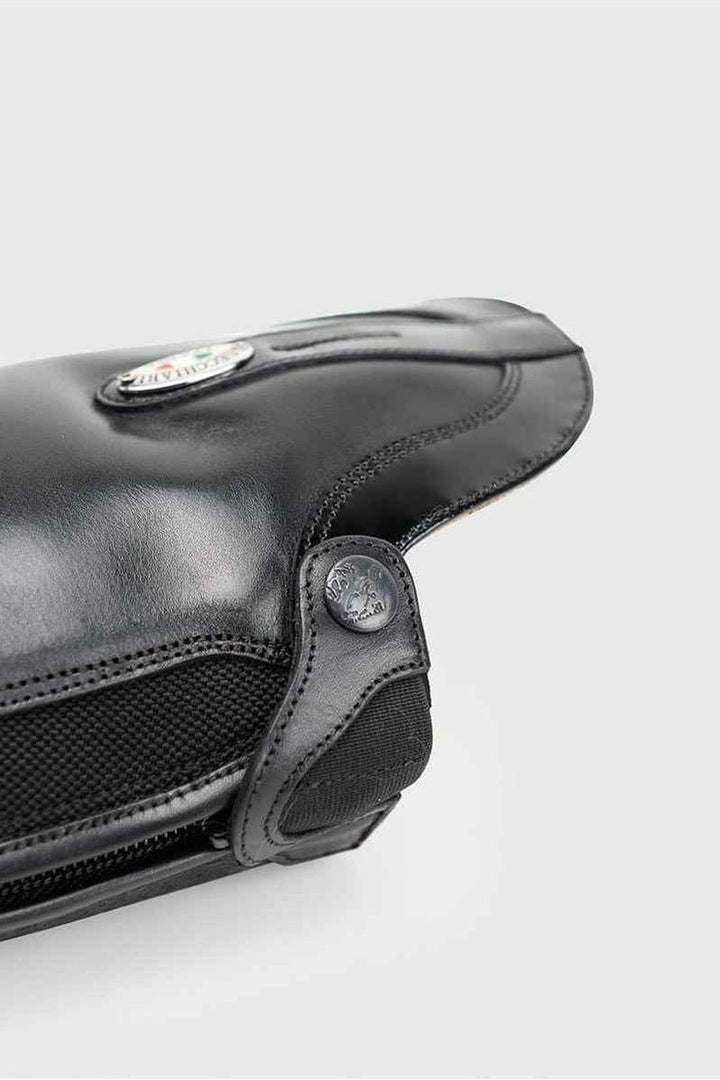 Secchiari 400W Tall Boots, Karbon Panel with Top Trim & Laces - Black - Canterbury Saddlery
