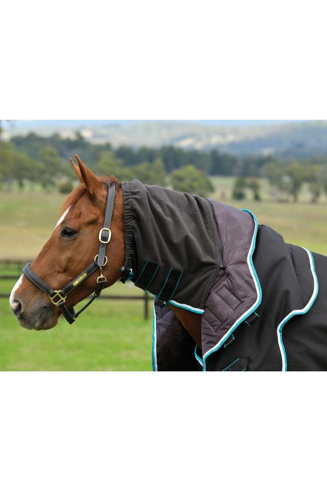 Weatherbeeta ComFiTec Ultra Hardi Detach-a-Neck Medium 220g Charcoal/Blue/White - Canterbury Saddlery