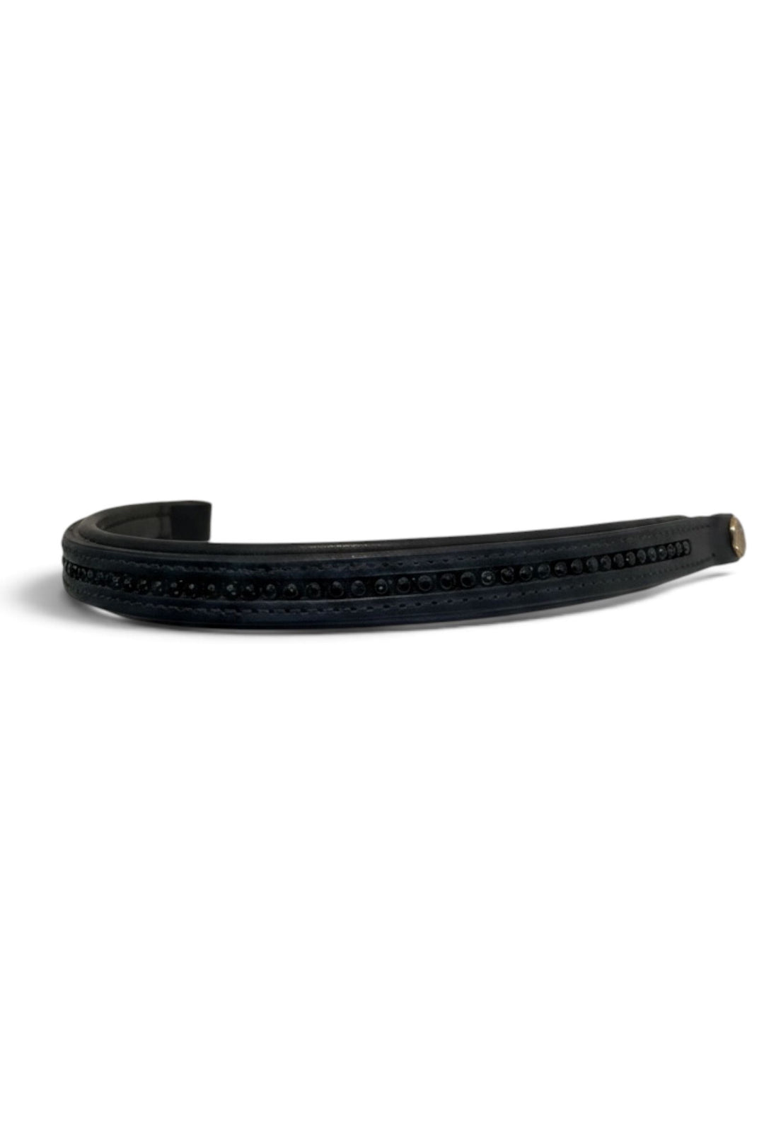 Albion Straight Browband with delicate black diamante detailing
