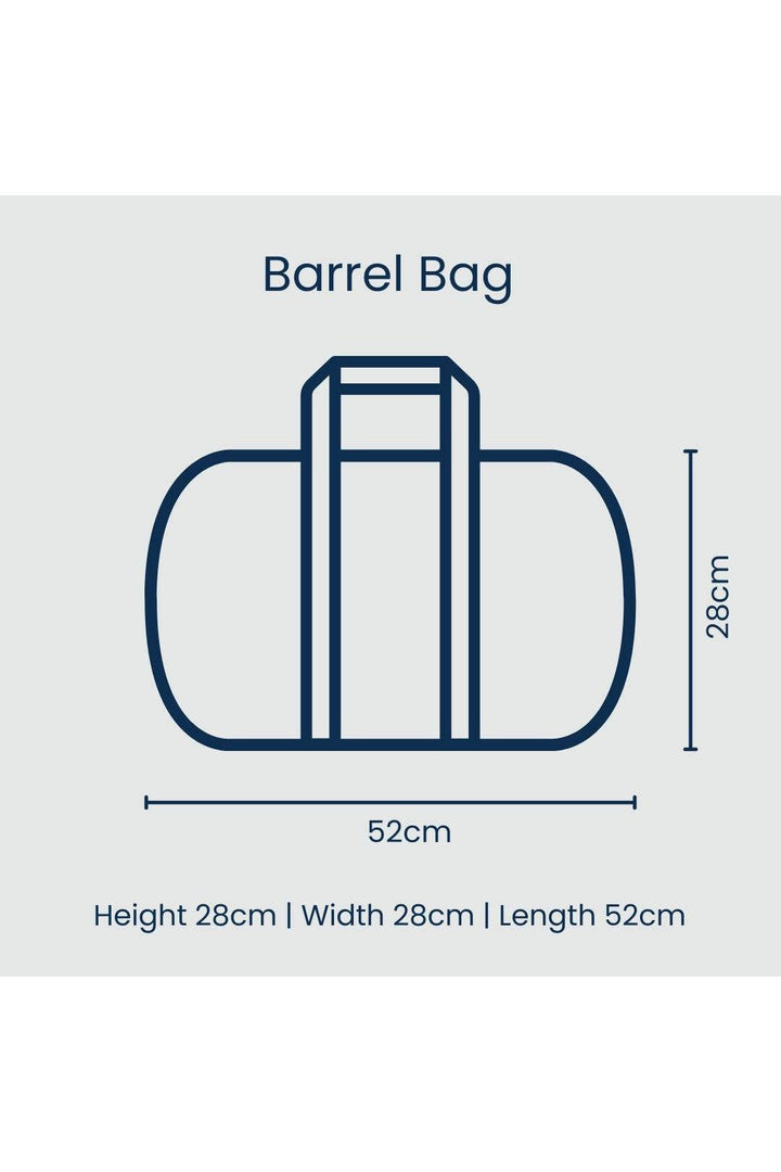 Barrel Bag – Navy Horseshoe