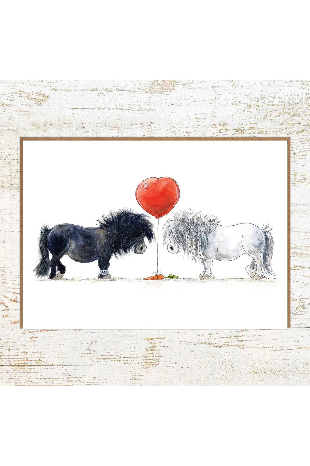 One Heart - Anniversary, Wedding, Valentine's Day Horse Card