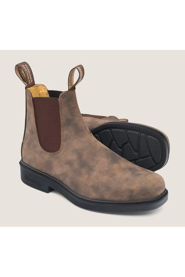 Blundstone Chelsea Boots - Rustic Brown (Chisel Toe - Model 1306)