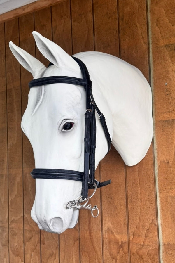 Jeffries Premium Padded Weymouth Double Show Bridle – Black