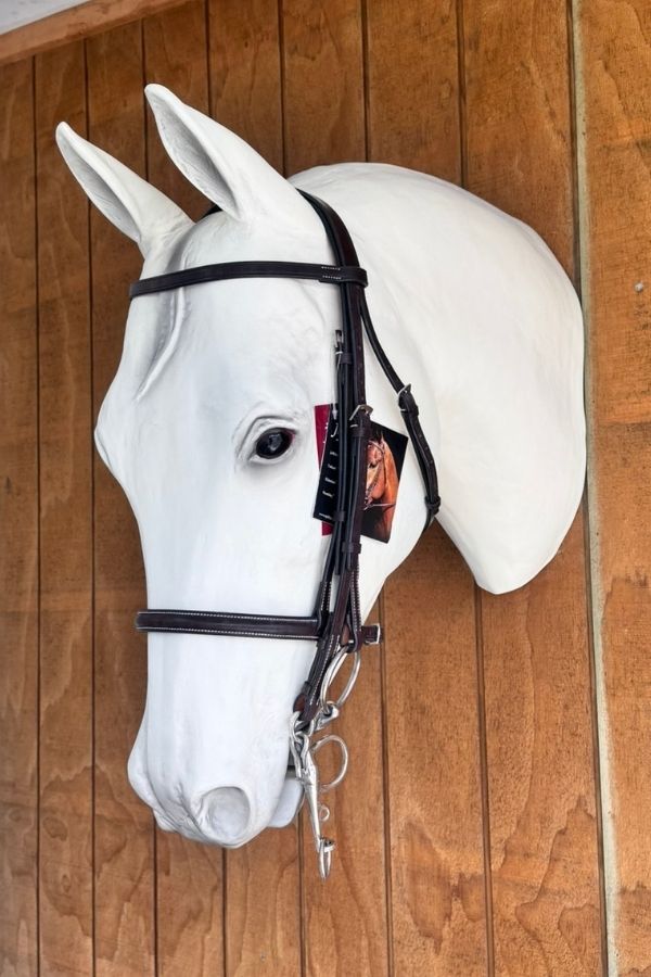 Jeffries Weymouth Show Bridle – Full - Havana (with Reins)