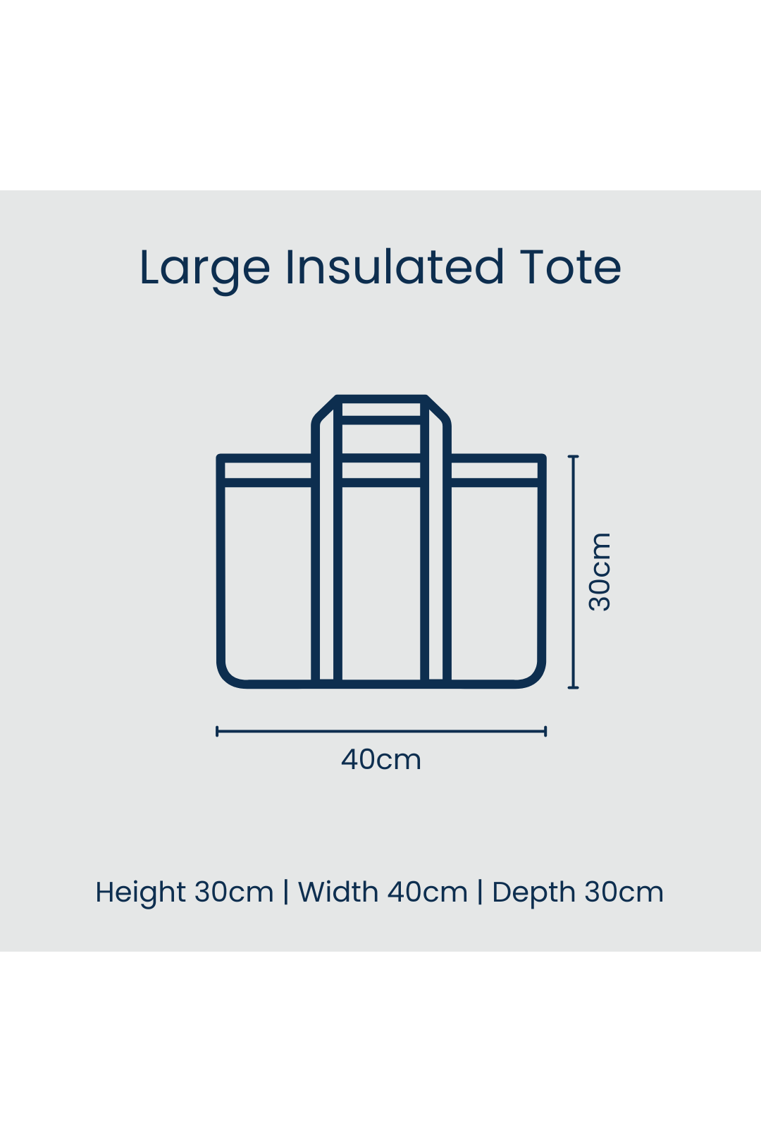 Large Insulated Tote – Navy Horseshoe
