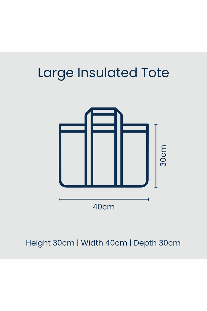 Large Insulated Tote – Navy Horseshoe