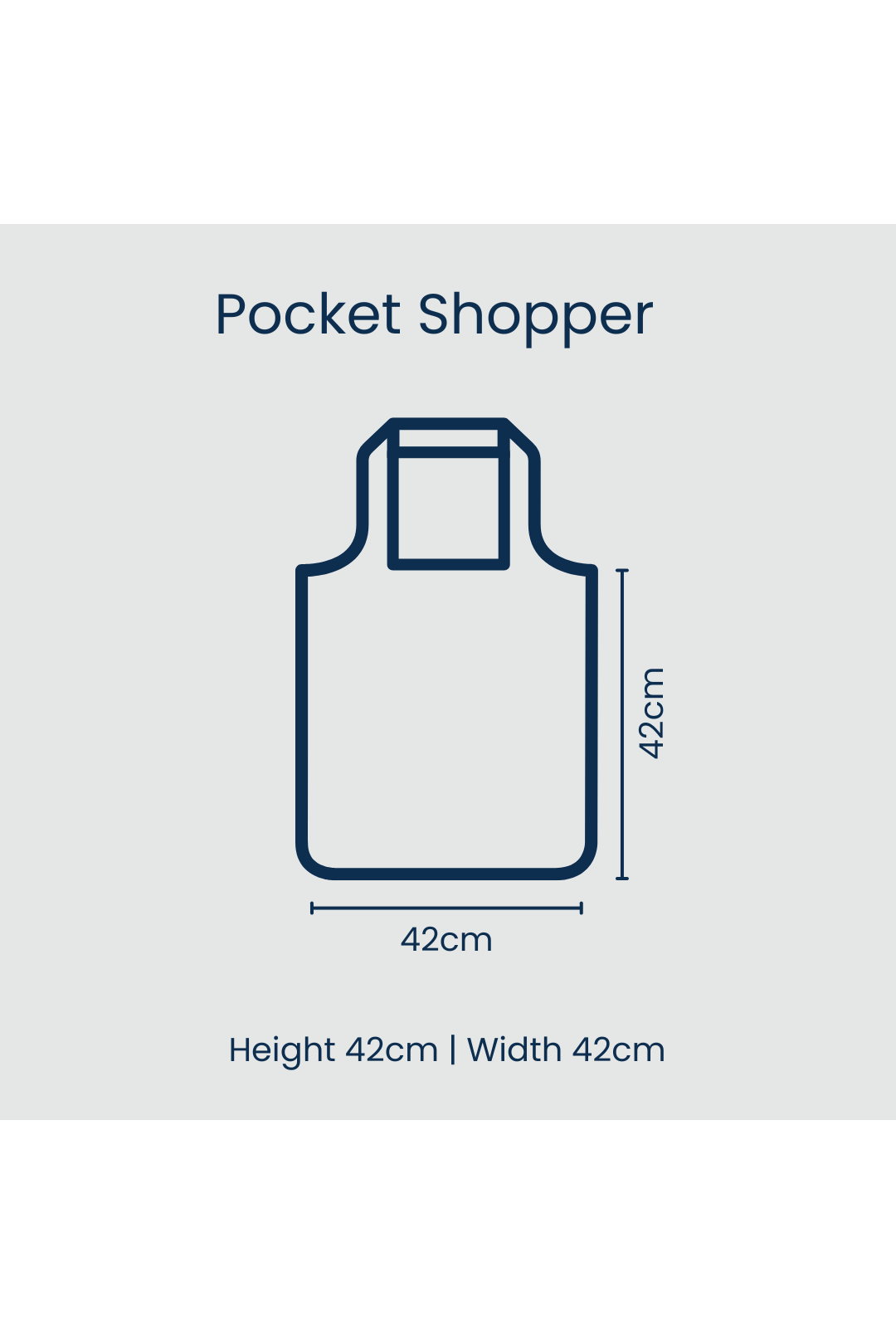 Pocket Shopper – Navy Horseshoe