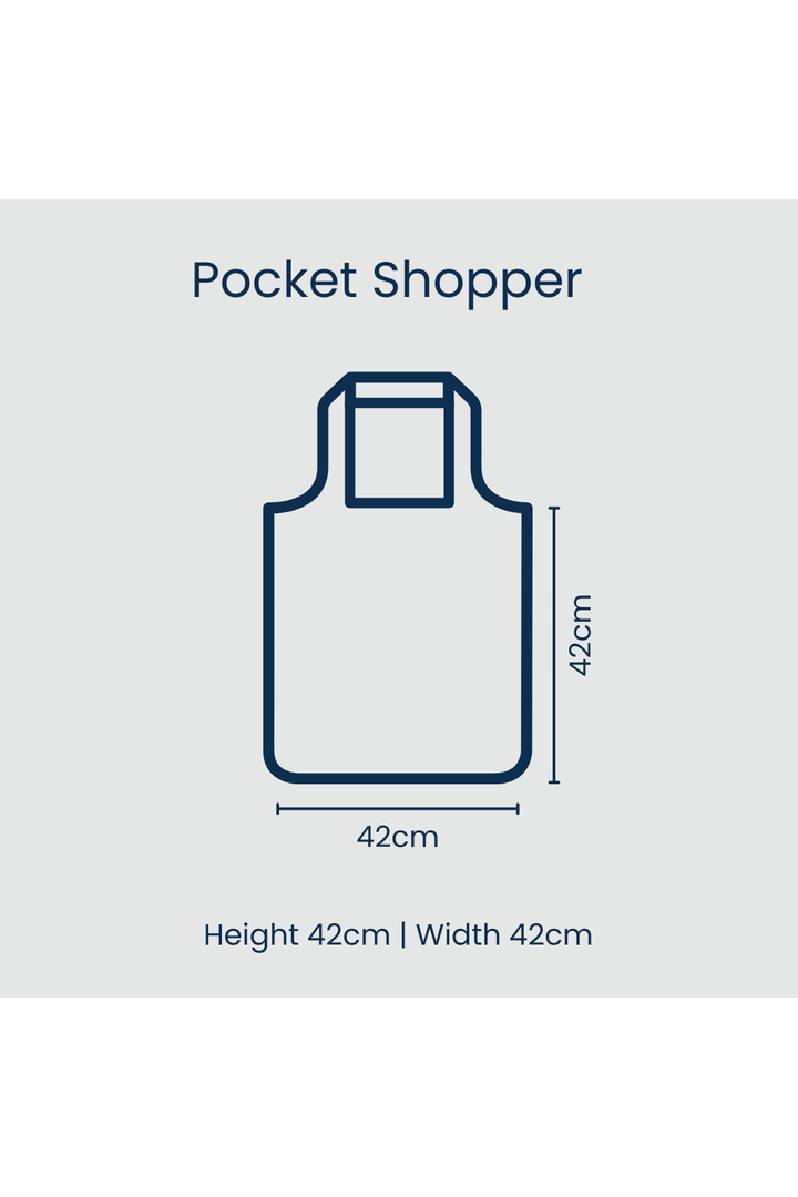 Pocket Shopper – Navy Horseshoe