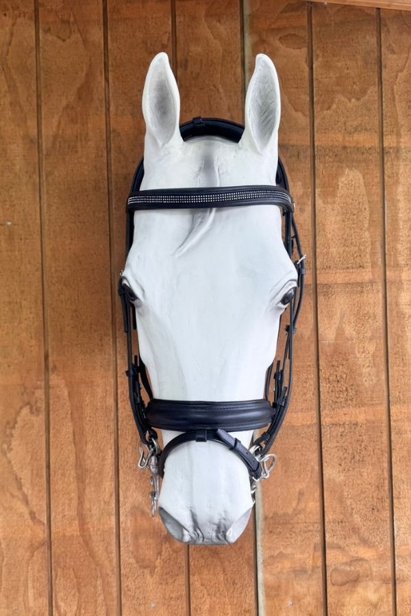 Albion Weymouth Bridle with Flash – Black (Full)