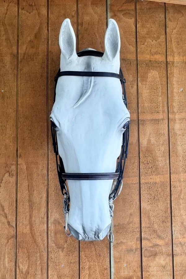 Jeffries Weymouth Show Bridle – Full - Havana (with Reins)
