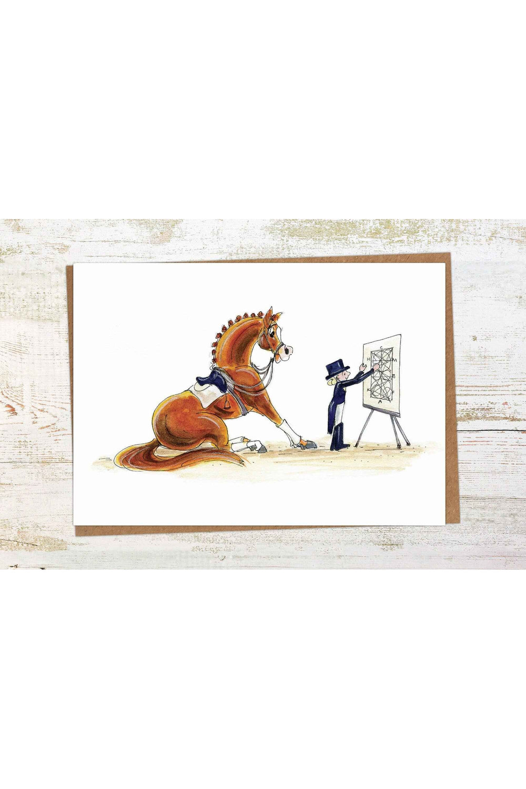 Schoolmaster - A6 Dressage Horse Greeting / Birthday Card