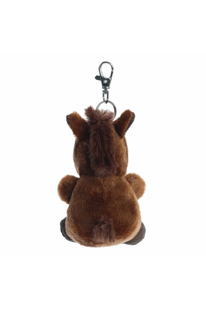 4" Plush Truffle Brown Horse Palm Pals Clip-On