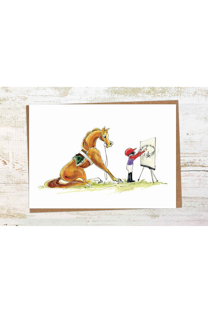 Trackwork - A6 Horse Racing Greeting Card / Birthday Card