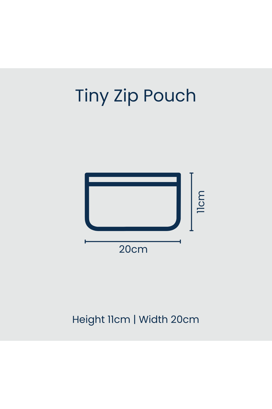 Tiny Zip Pouch – Navy Horseshoe