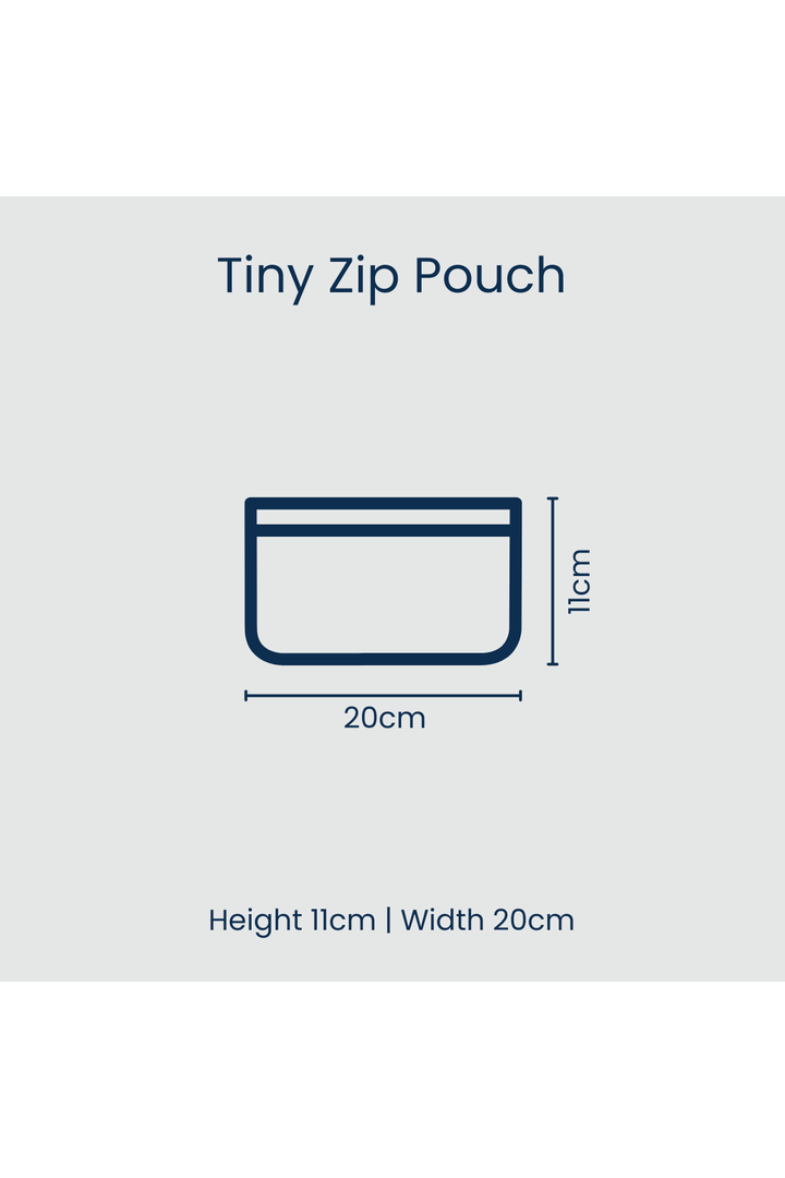 Tiny Zip Pouch – Navy Horseshoe