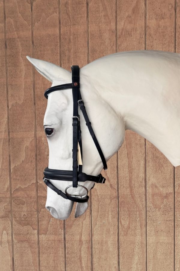Albion Snaffle Bridle with Flash – Black (Full)