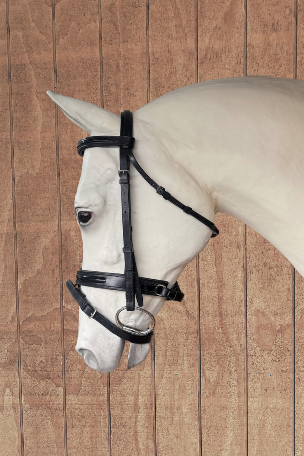 Jeffries Patent Leather Bridle – Black (Full)
