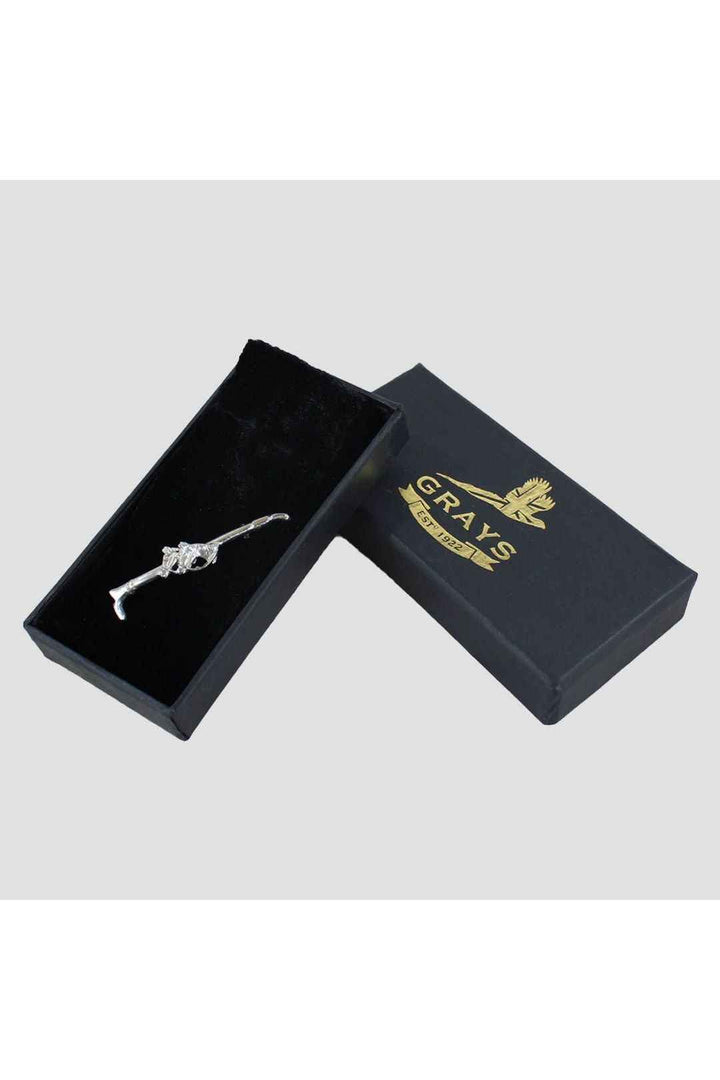 Silver Horse Heads Stock Pin