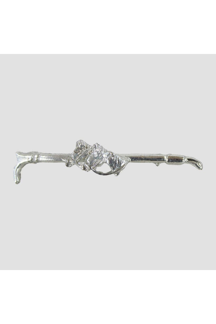 Silver Horse Heads Stock Pin