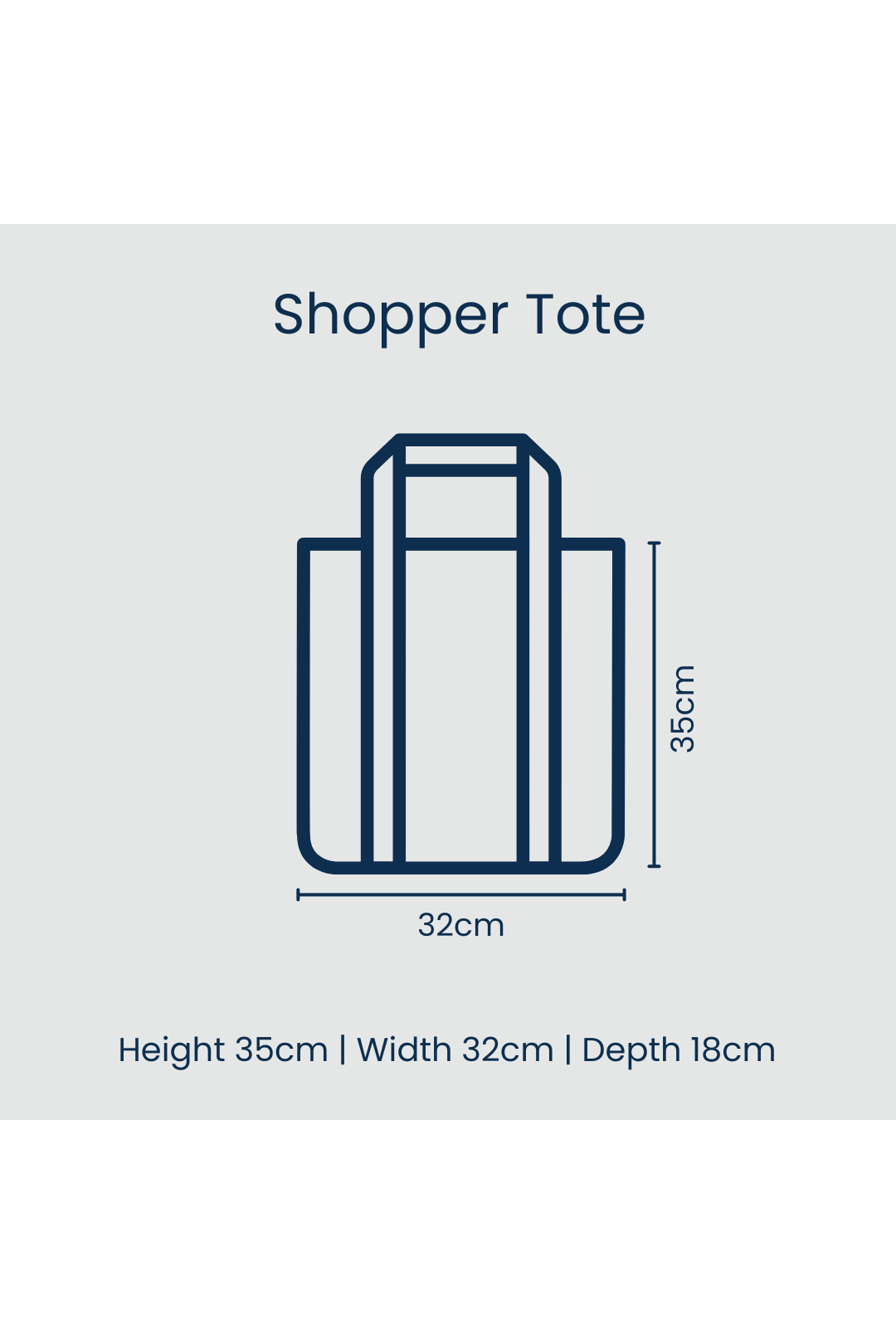 Shopper Tote – Navy Horseshoe