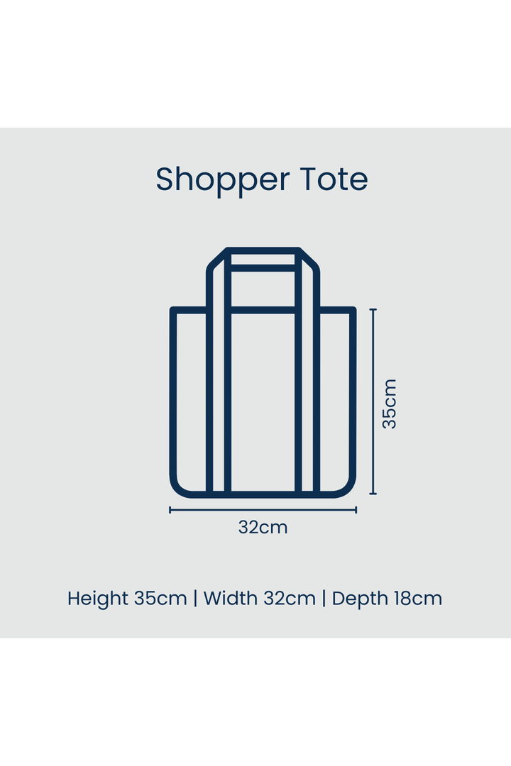 Shopper Tote – Navy Horseshoe