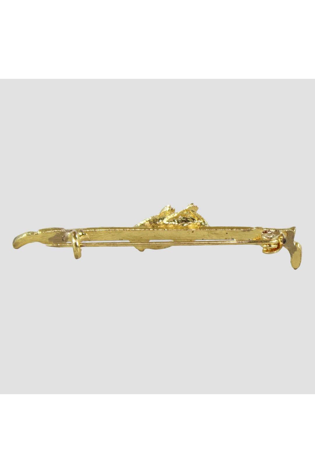 Gold Horse Heads Stock Pin