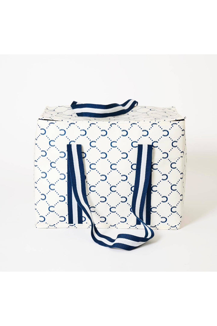Large Insulated Tote – Navy Horseshoe